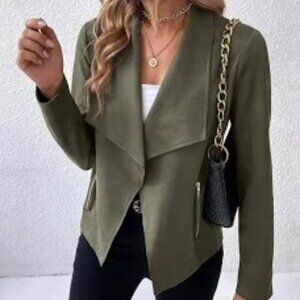 High Quality! INC Olive Green Drape Jacket S